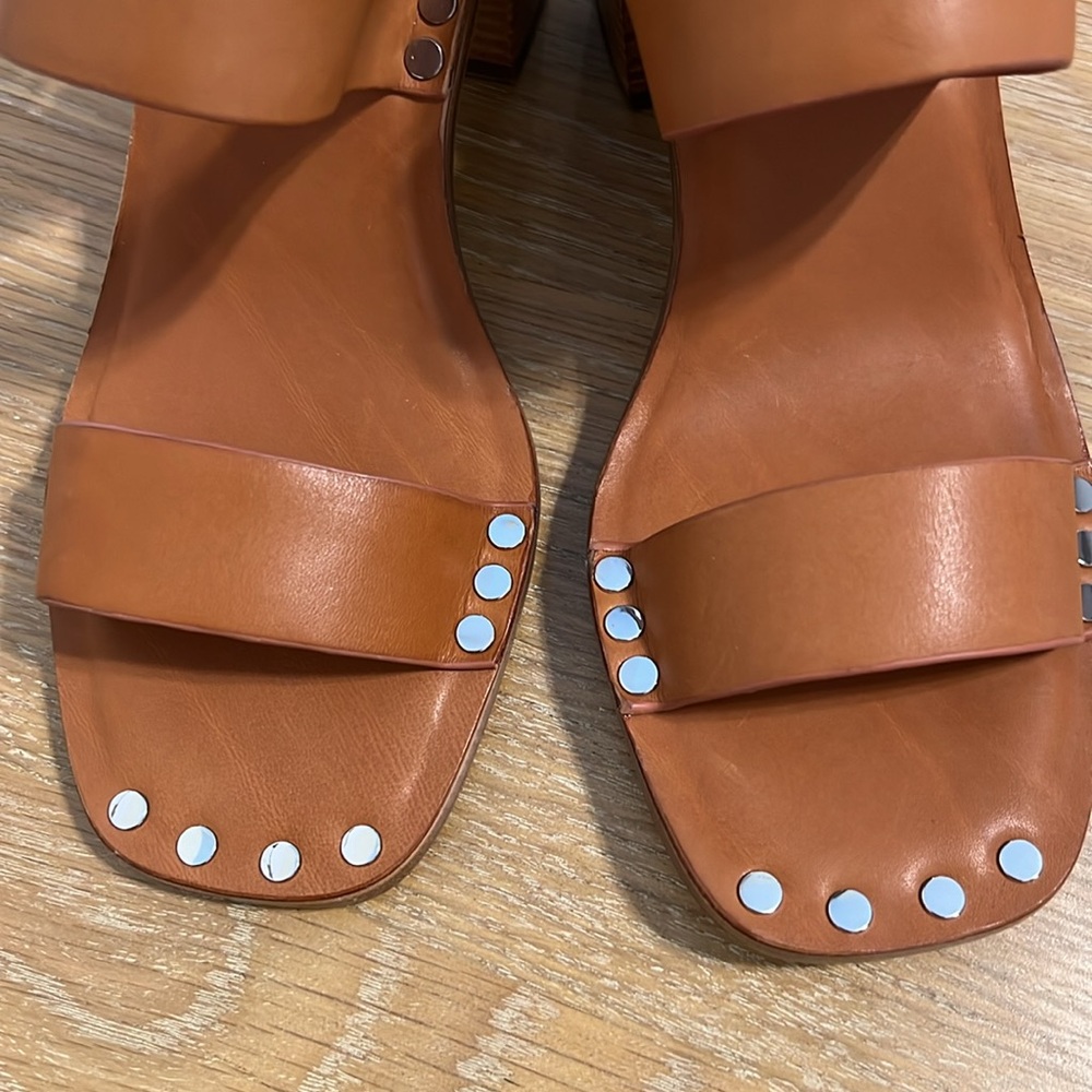 Jil Sander Tan Leather Studded Sandals size 36.5 or 6.5 New - Picture 3 of 10